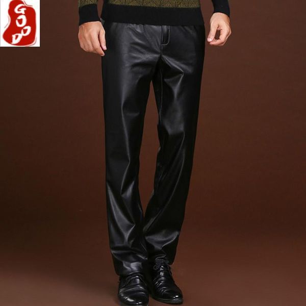 

genuine leather pants men real cowhide black autumn winter mens trousers plus size pantalon cuir homme lw4528 men's