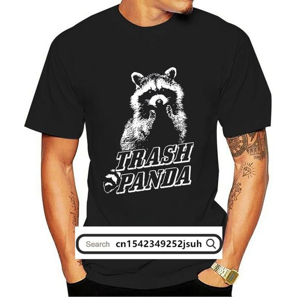 

men's t-shirts 2021 summer short-sleeved t shirt trash panda printing trend and women's, White;black