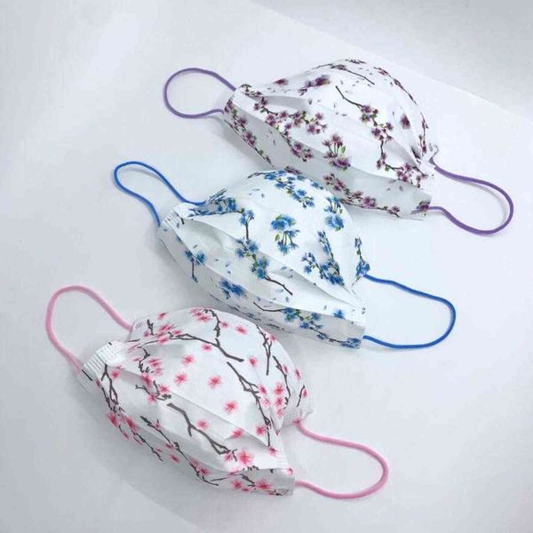 

3 layer 95% filtration efficiency children sakura printing disposable face masks dustproof prevention iuenza mouth mask