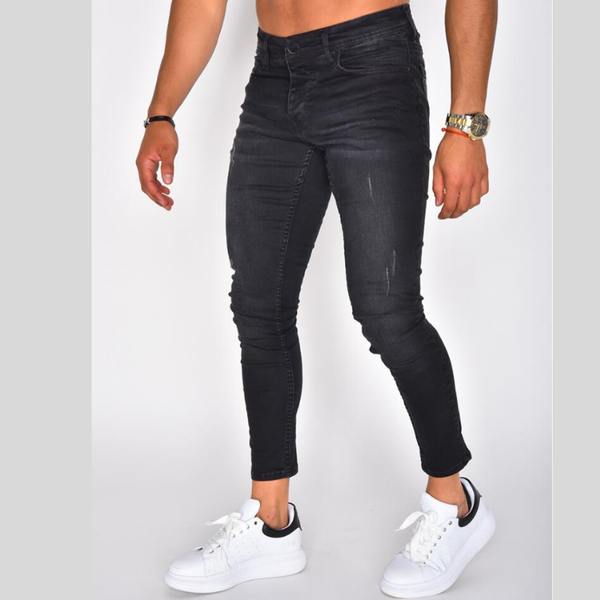 

ripped jeans mens summer pencil pants 2021 street hip-hop motorcycle trousers fashion hole denim clothing men's, Blue