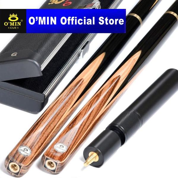 

excellent handmade o'min spirit 3/4 piece snooker cue kit with case extension 9.5mm 10mm tip stick billiards billiard cues