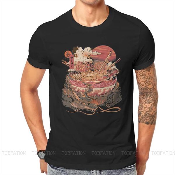 

men's t-shirts great ramen essential o neck tshirt kanagawa pure cotton basic t shirt man's clothes fashion plus size, White;black