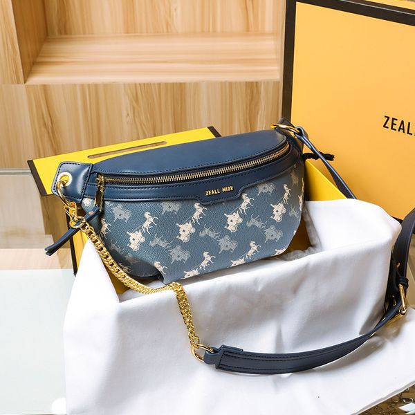 

pockets minority design women's bag 2021 summer chest single shoulder versatile leisure carriage printed messenger waist trend