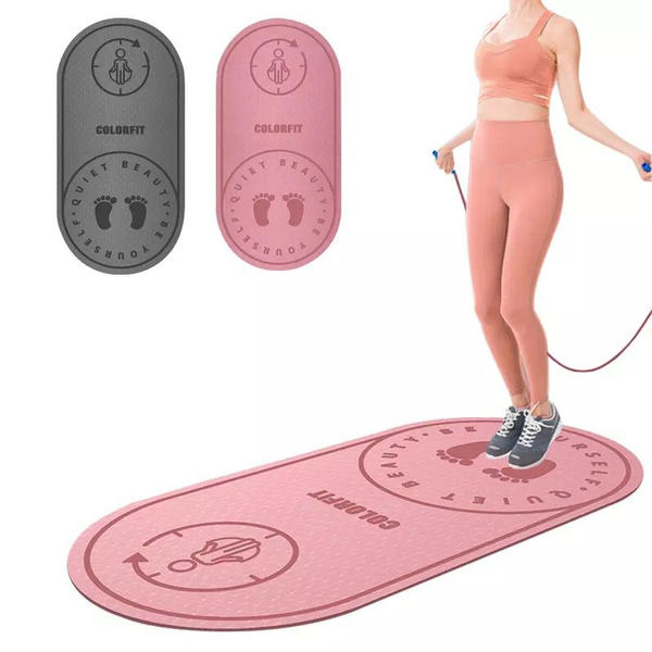 

jump rope yoga tpe mat skipping floor workouts for sports non slip textured mats