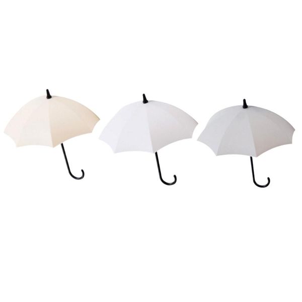

3pcs/set cute bags self adhesive clothes umbrella shape keys decorative home storage holder lightweight accessories wall hook hooks & rails