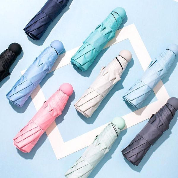 

umbrellas super strong mini umbrella ultralight sunscreen uv windproof women rain regenschirm b50