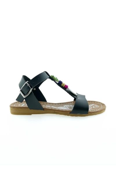 

sandals beaded female 706, Black