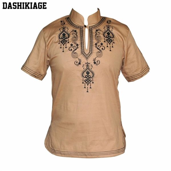 Дасики вышитые африканские мужские Hippie Vintage Top Haute Tribal Blouse Blouse Dathiki Nigerian родная футболка Ankara 210714