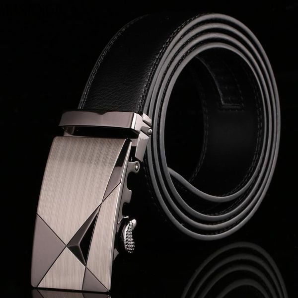 

belts cowskin men's leather belt designer waist trouser male jeans automatic buckle gift for men black brown