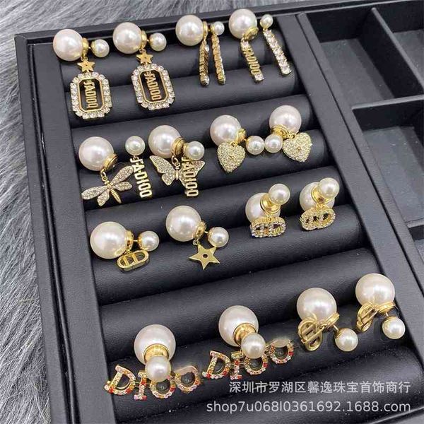 

75% off outlet online family 2021 new pearl earrings, Golden
