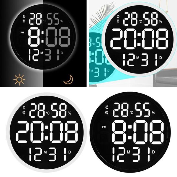 

large wall clock with and hygrometer, non ticking silent sweeping, clocks