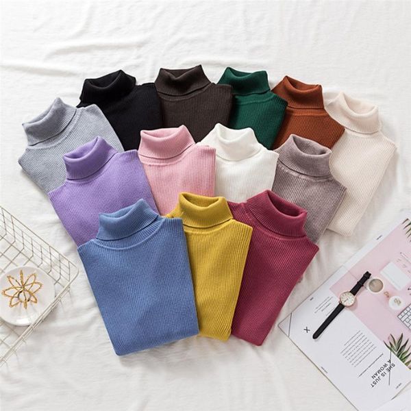 

women's sweaters 15 color pullover sweater women slim wild 2021 winter female casual pink blue tight base jumper pull femme, White;black