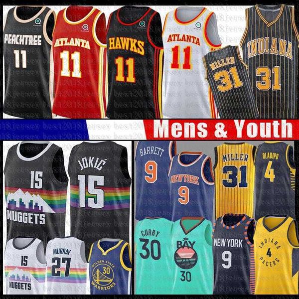 

Trae Nikola Young Jokic 15 11 Basketball Jersey Stephen 30 Curry RJ Victor Barrett Reggie Oladipo Jamal Miller Murray DeAndre 12 Hunte Hawk, Color1