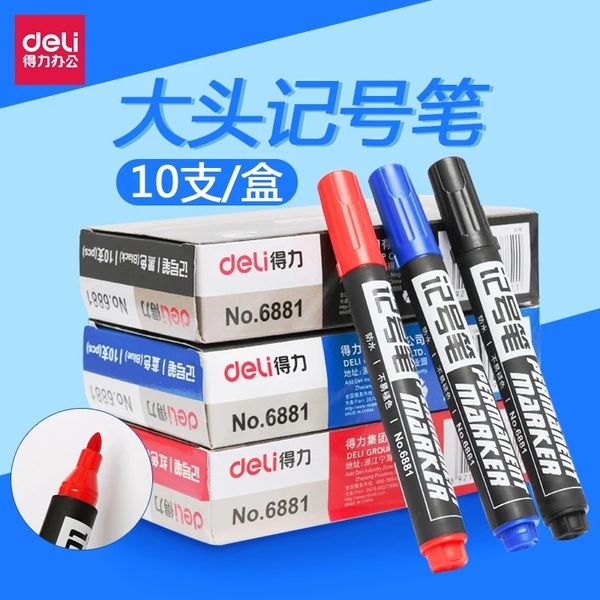 

6881 deli marker single head oil pen logistics large cd