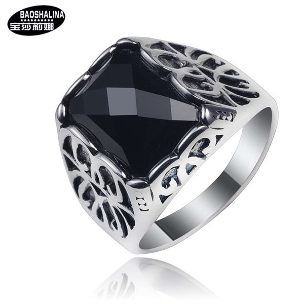 

fashion creative jewelry black simple men's stainless titanium steel ring