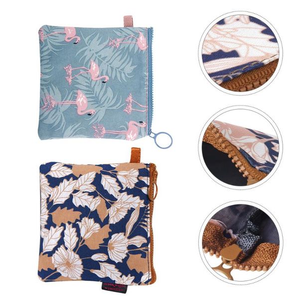 

storage bags 2pcs menstrual pads pouch change bag coin organizer