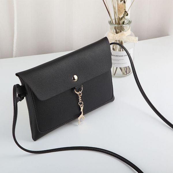 

hbp fashion women cross body pu bags double layer fawn mobile phone single shoulder messengersimple versatile women's small square bag