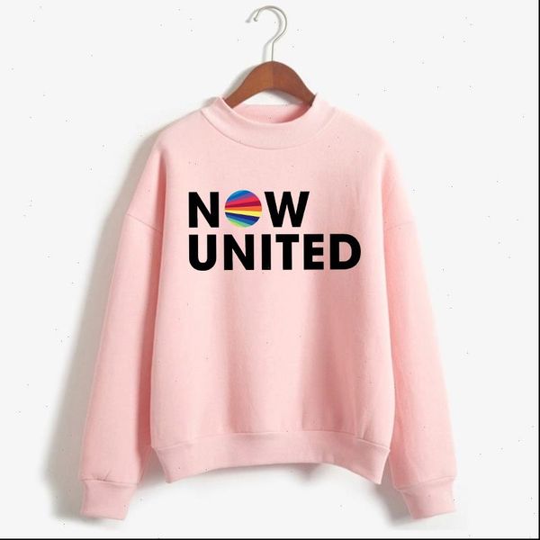 

fashion now women hoodies united logo female aesthetic printed pullovers 90s vogue pink sportswear streetwear, Black