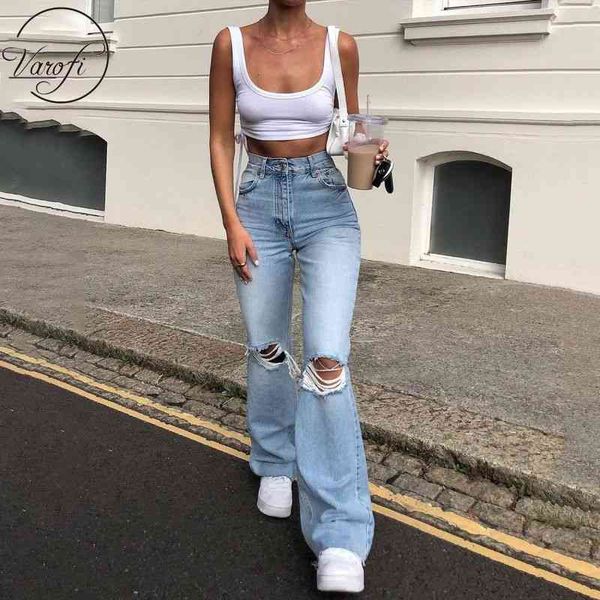 

women's jeans varofi women's baggy jeans, blue european and american y2k w2xx