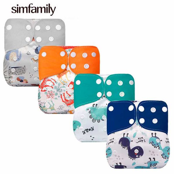 

[simfamily]1pc reusable pocket cloth diaper eco-friendly washable baby nappy adjustable fit 3-15kg diapers