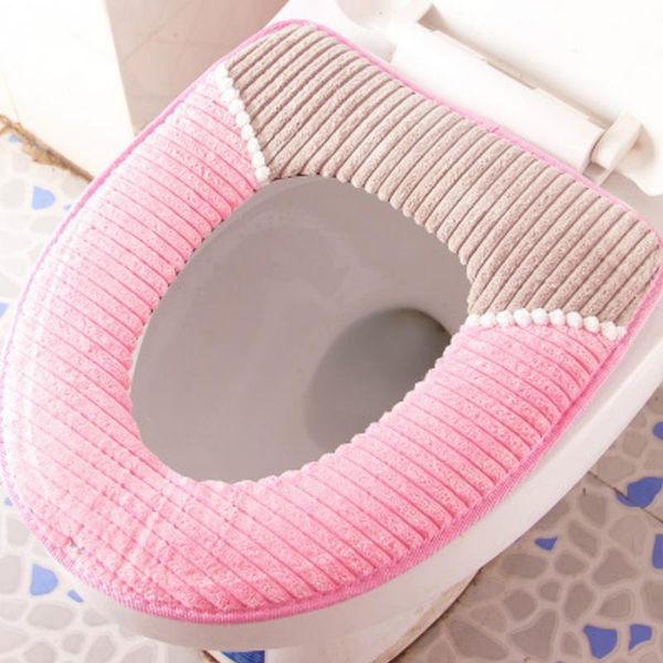 

color bathroom toilet seat cover closestool washable soft warmer mat pad cushion accessories covers