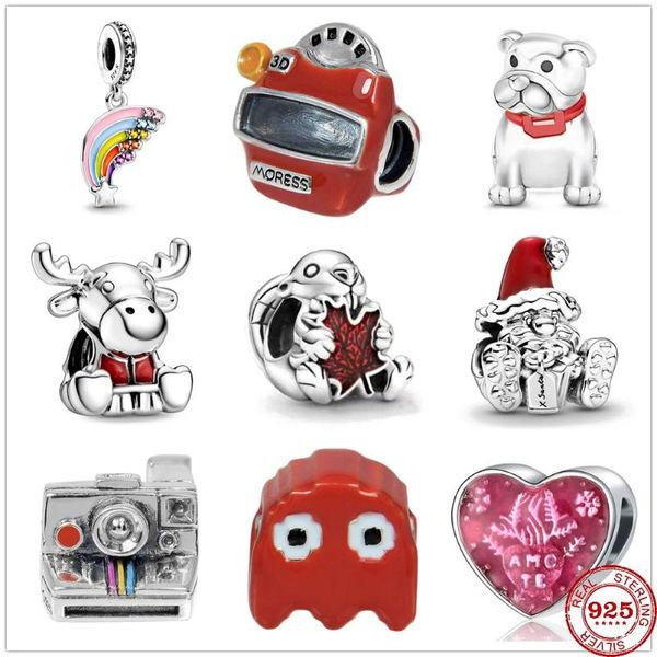 

other colourful rainbow camera game console silver charm bead fit original charms 925 bracelets diy women jewelry