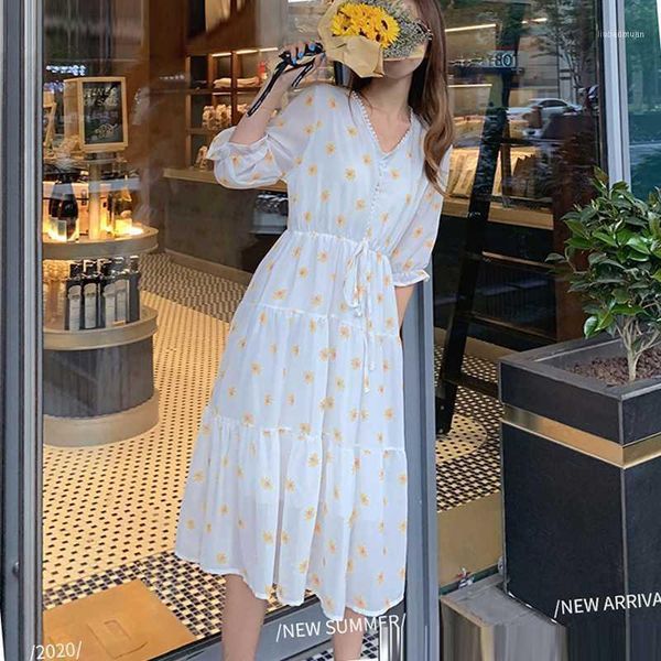 

maternity summer fashion dress plus size for pregnant women floral elegant chiffon midi dresses pregnancy clothes white 20211