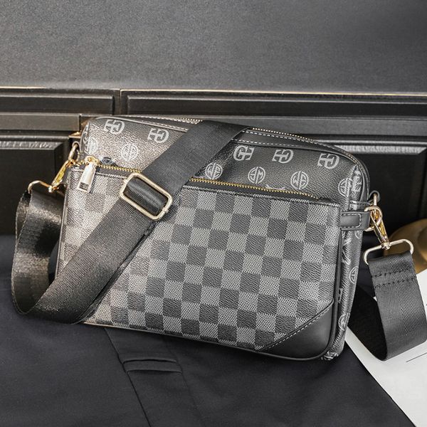 

bag handbag lattice korean single shoulder leisure men's messenger square fashion trend multifunctional backpack, Black;red