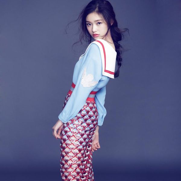 

tianluo 2021 summer clothes linyun star street po same blue shirt mesh cut-out skirt suit women's tracksuits, Gray