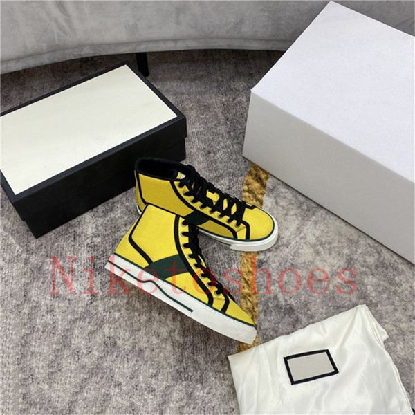 

designers high sneaker beige green and red strip women shoes 77 embroidery canvas casual shoe italy luxurys tennis 1977 chau, Black