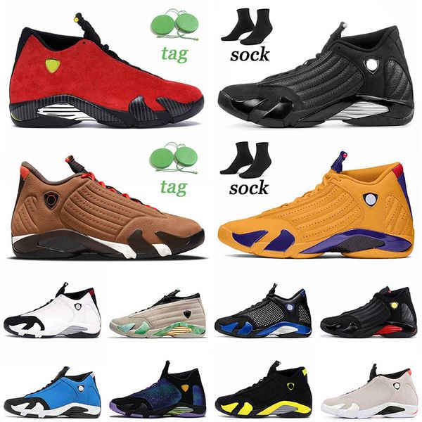 

2022 Top Quality Air Jordan Retro 14 Basketball Shoes Jumpman 14s Thunder Winterized Red Lipstick Gym Blue Desert Sand Hyper Royal Womens Me