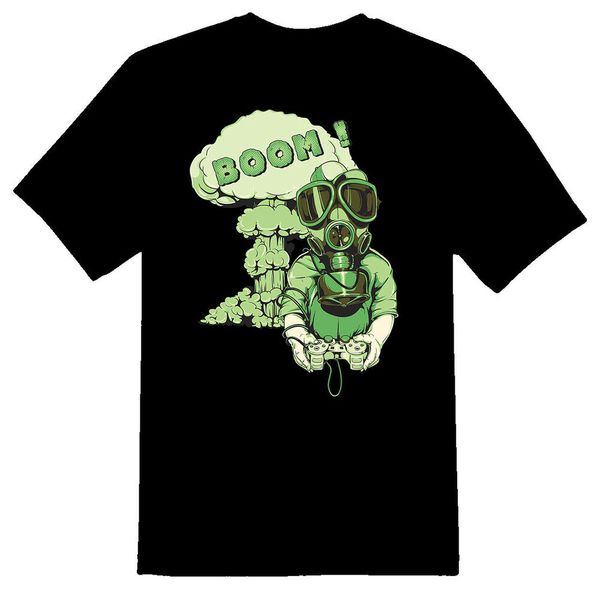 

boom explosive gamers black or white tee, White;black