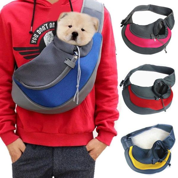 

pet travel bag dog carrying bags breathable mesh puppy cat small single shoulders outdoor carrier for car seat covers