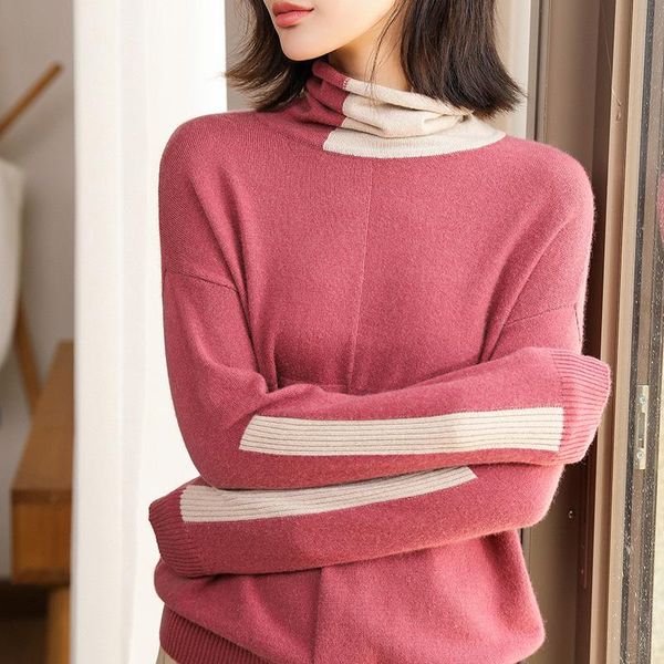 

women's sweaters loose style soft women 100% cashmere knit pullovers 2021 winter ladies jumpers 3colors clothes, White;black