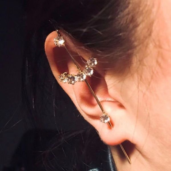 

simple personalized metal haoshi earrings earbone auricle net red female