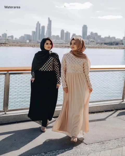 

casual dresses 2021 autumn plus size dress women o-neck long sleeve with belt big swing sequin splicing chiffon 6240, Black;gray