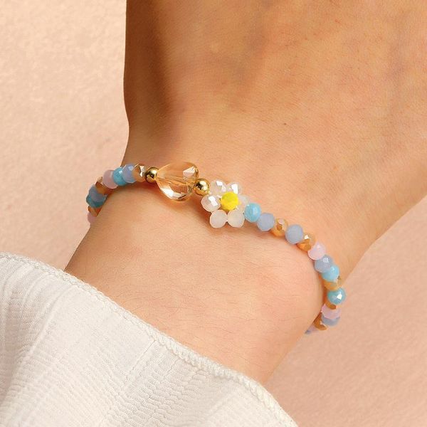 

beaded, strands 2pcs/bohemia kpop hand beaded women jewelry sets bracelets on couple 2021 fashion accessories, Black