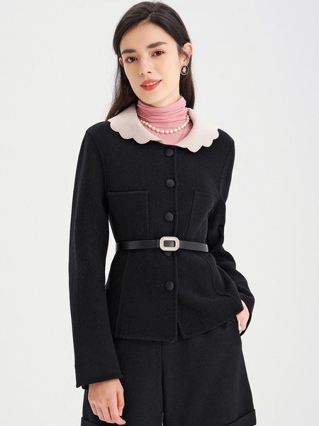 

women's 2021 winter jacket wool & blends, Black