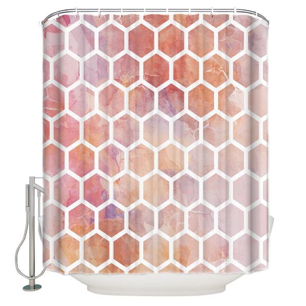 

shower curtains modern curtain for morocco pink orange marble bathroom special exquisite waterproof polyester with hook