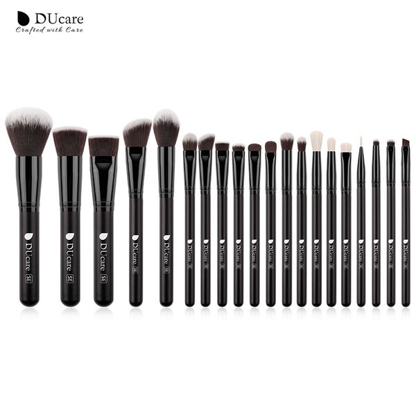 

ducare make up brushes 20pcs professional powder foundation eyeshadow makeup brushes set natural goat hair cosmetics brush set 210331