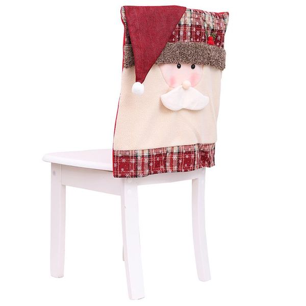 

chair covers fashion christmas cover non-woven fabric snowman santa claus cute xmas home decoration ornaments