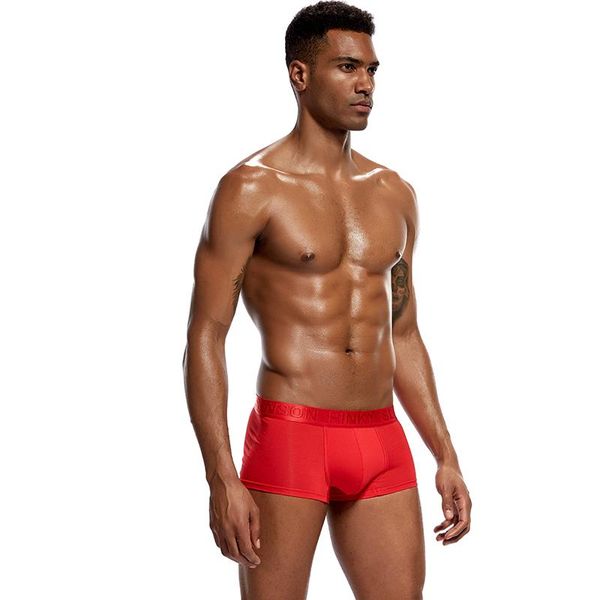 

underpants mens bulge pouch soft boxer underwear style modal cotton breathable low-rise trunks shorts male panties, Black;white