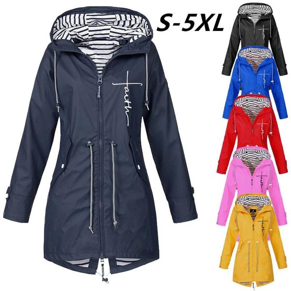 

women's jackets autumn winter waterproof jacket outdoor climbing hooded coat fashion windbreaker raincoat plus size s-5xl, Black;brown