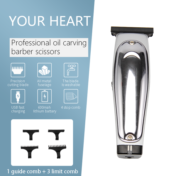 

rechargeable electric hair clipper shaver beard trimmer cutting machine usb type-c sculpture cut for men barber clippers