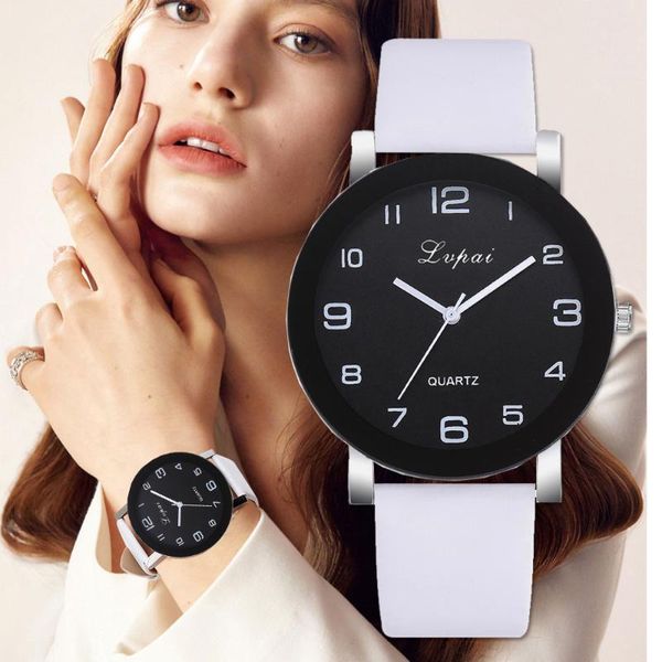 

wristwatches fashionable women leather strap watches luxury ladies analog quartz elegant women's watch relogios femininos clock, Slivery;brown