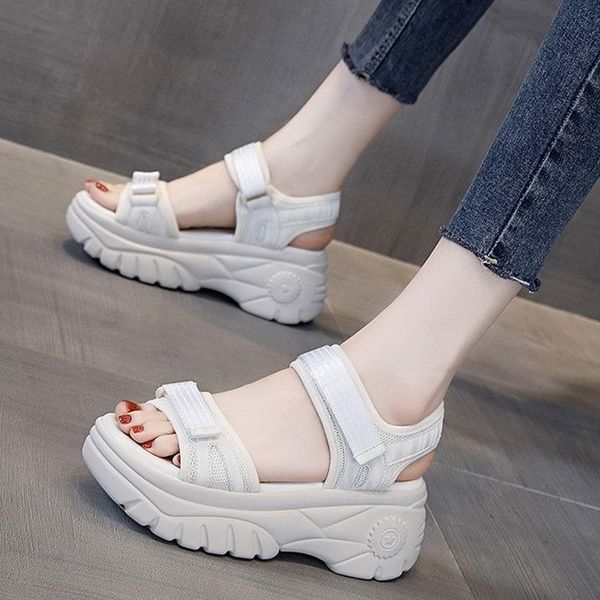 

sandals 2021 summer women shoes for thick flat comfortable, Black