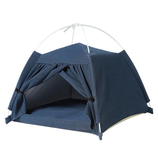 

cat beds & furniture dog pet tent puppy kennel playing washable with mattress house portable soft bed indoor outdoor cotton linen teepee