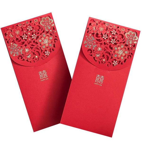 

chinese red envelopes lucky money wedding packet for year (7x3.4 in) gift wrap