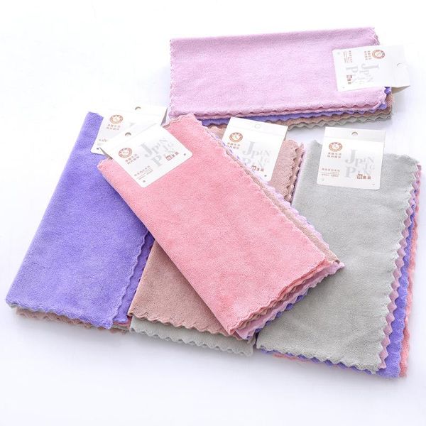 

towel wontive 4 pcs 30 * cm household microfiber double-sided brushed square hand