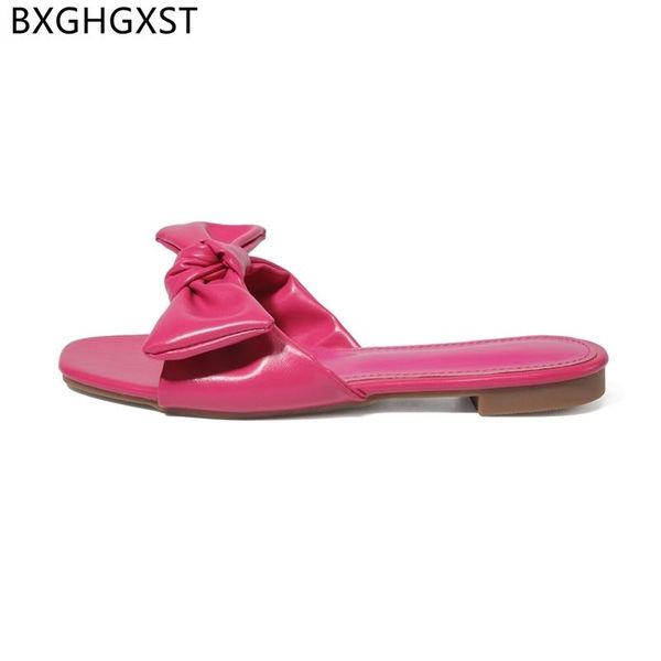 

slippers women summer 2021 ladies woman shoes for butterfly knot luxury designer, Black